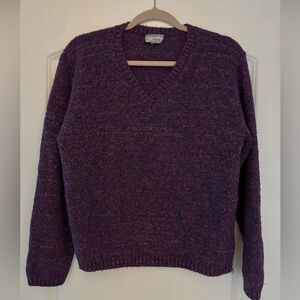 Vintage Spunky Made in the USA Purple V-Neck Sweater